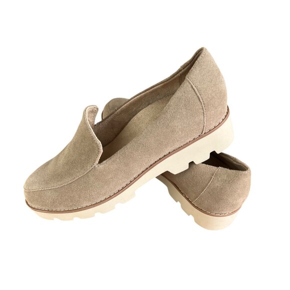 Vionic Womens Kensley Slip-On Loafers Taupe Suede Size 6 Wide - Picture 9 of 10